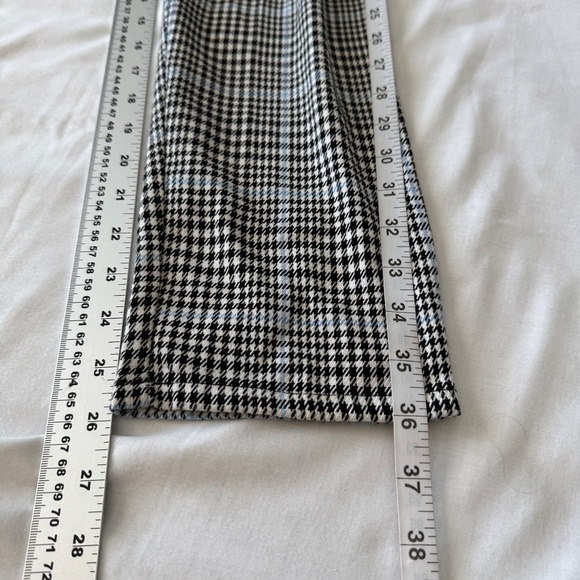 H&M Girl's Pull-On Houndstooth‎ Plaid Tie-Belt Pants Black & White Size Girls 16 - Picture 10 of 12